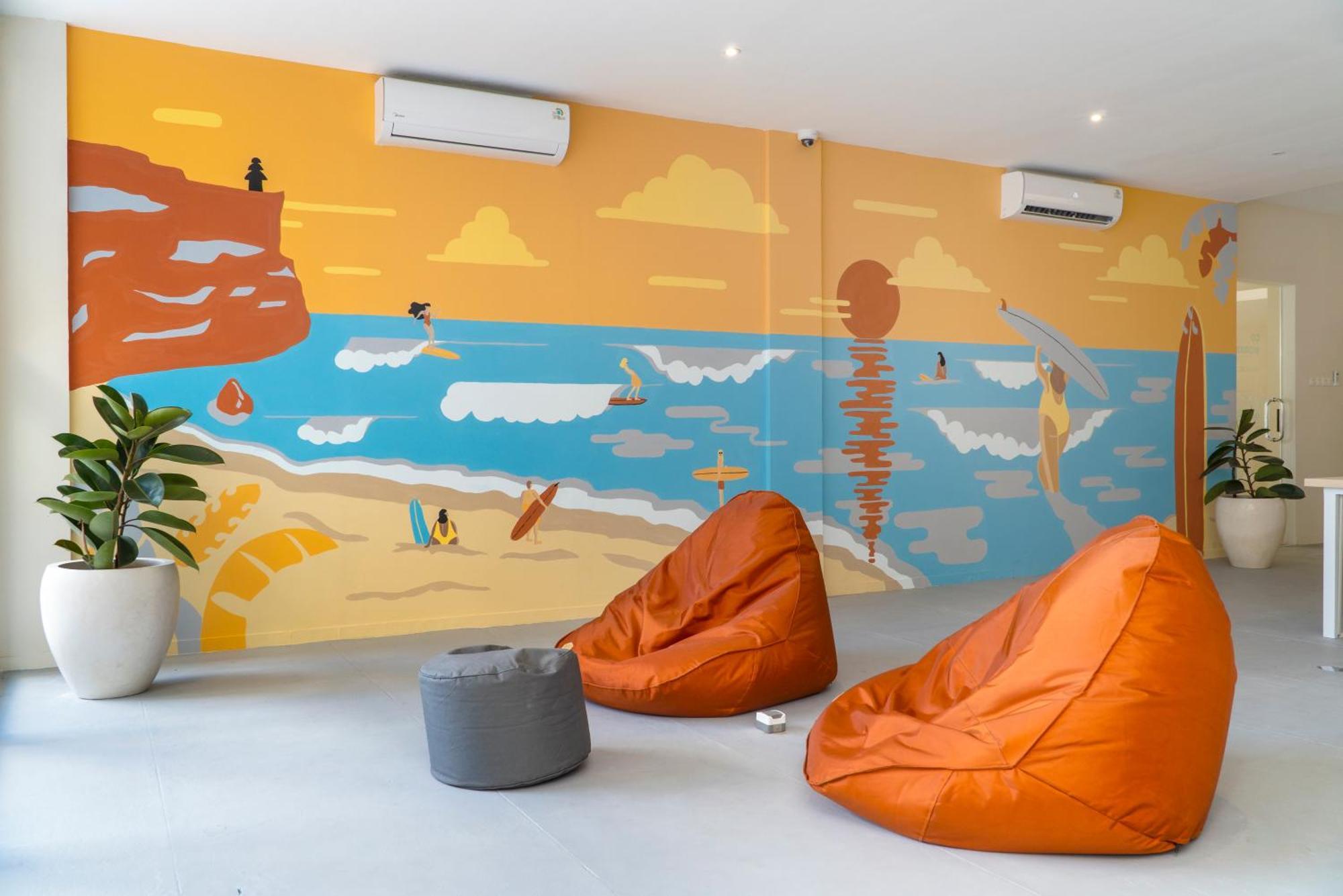 Bali Bustle Sunset Coliving And Coworking Space Legian Exterior foto